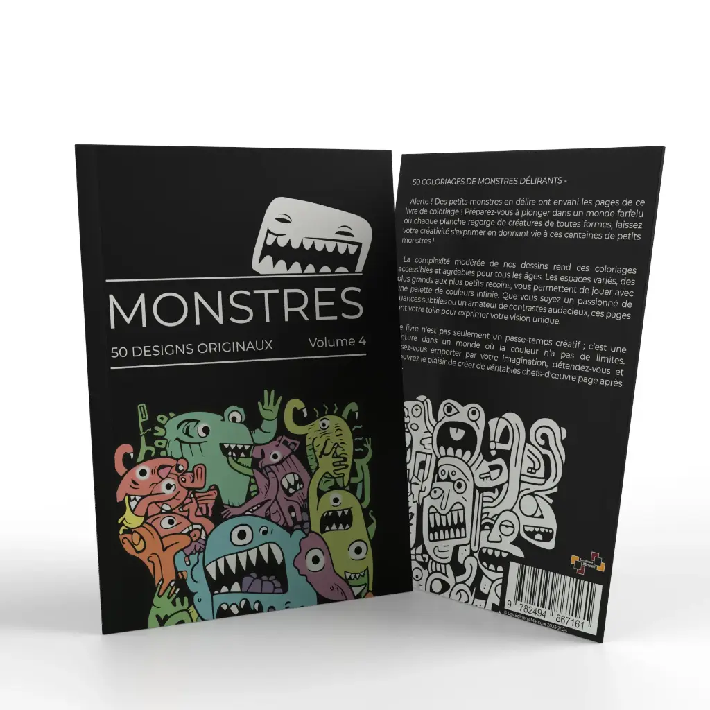 Coloriages pour Adultes - 50 Pages de monstres délirants