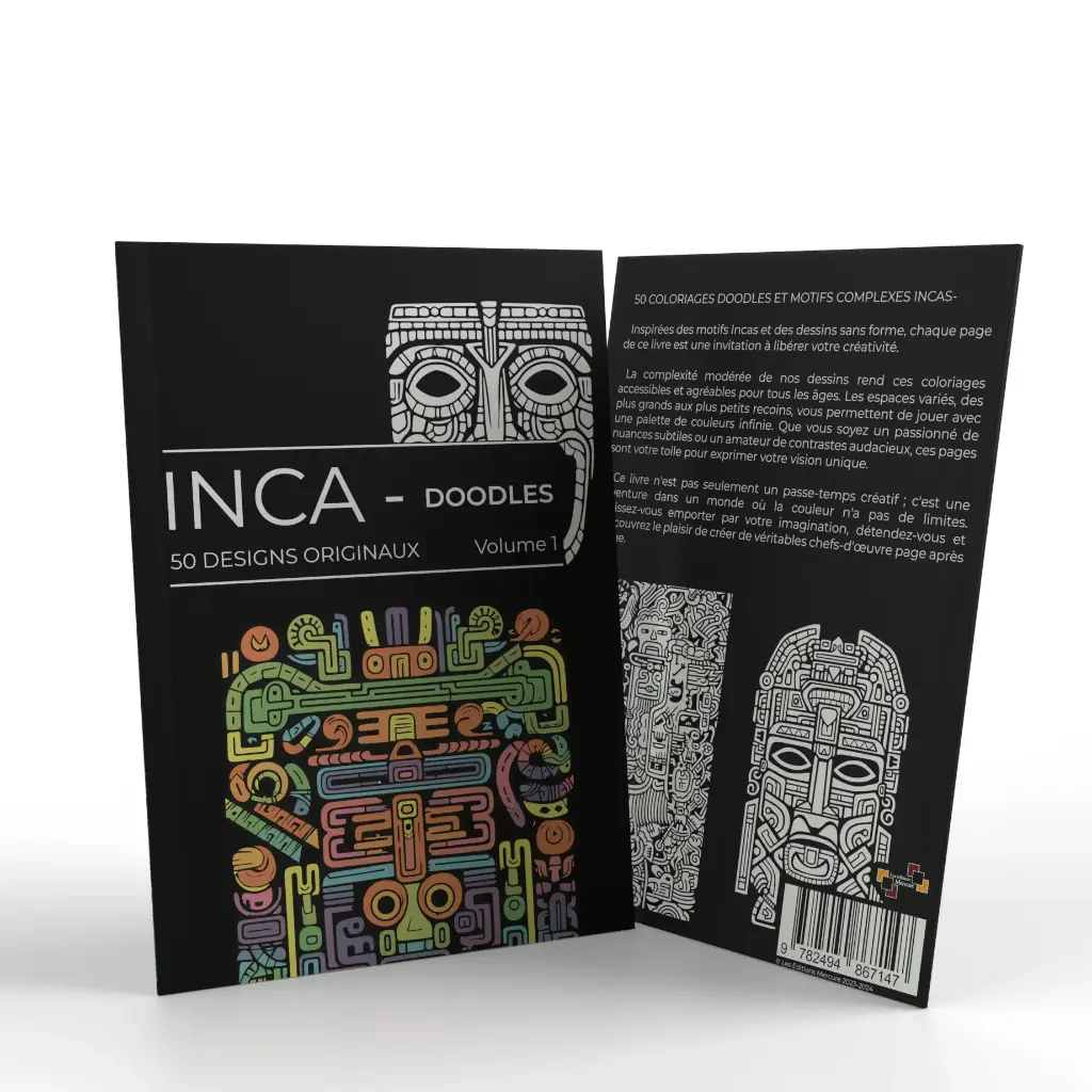 Coloriages pour Adultes - 50 Doodles inspirés des Incas